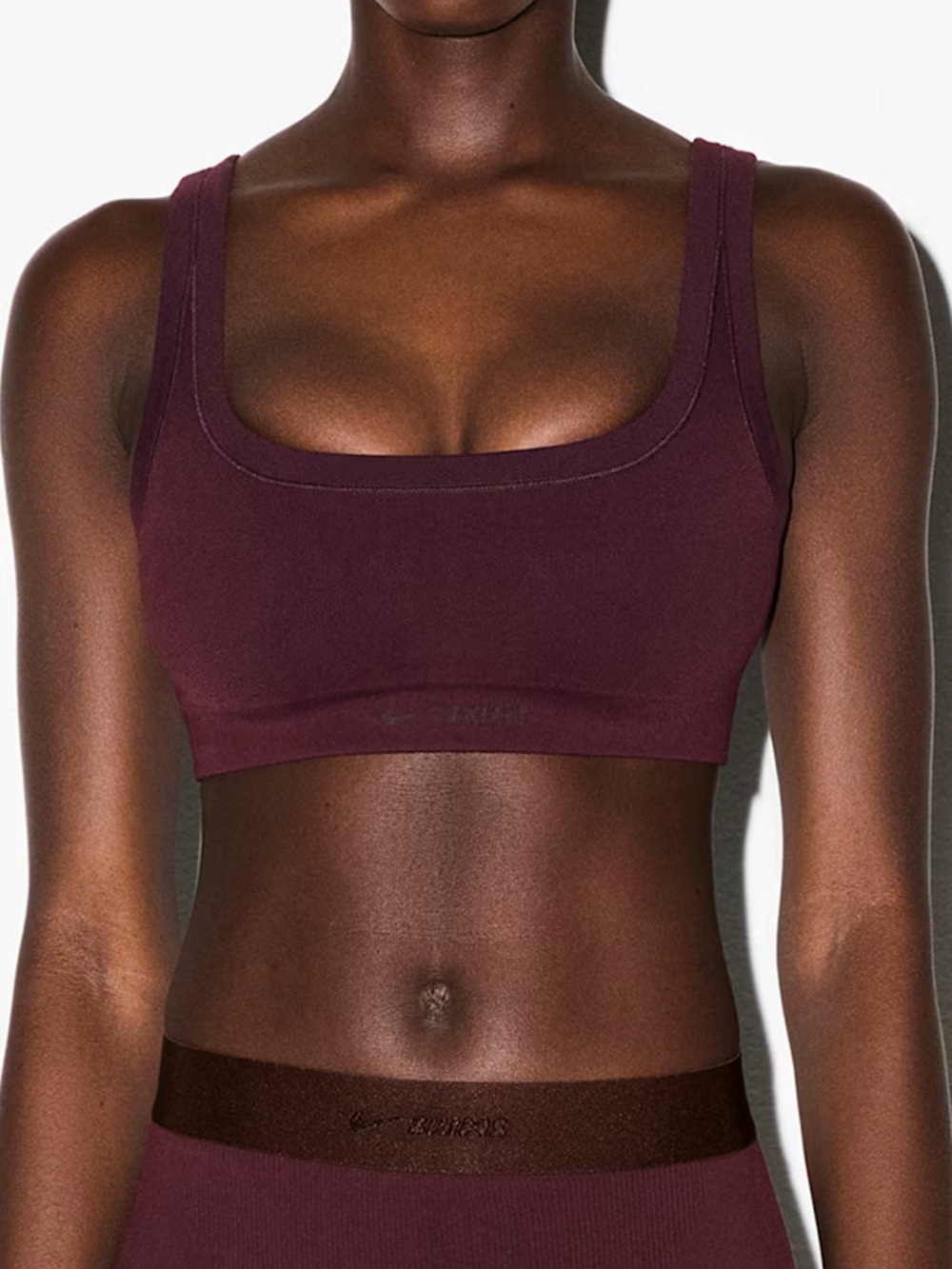 SKIMS Nike Vintage Seamless Scoop Bra in Currant (small)